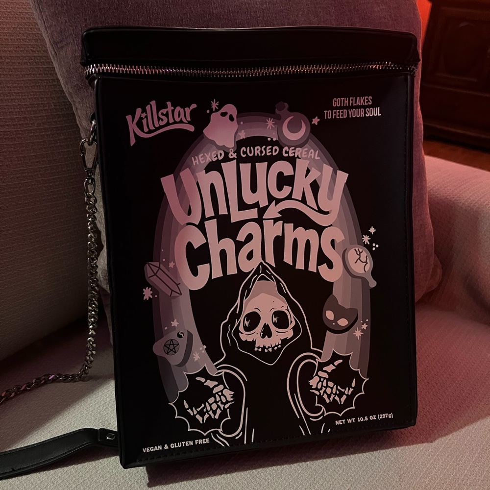 Killstar Black Unlucky Charms Messenger Bag